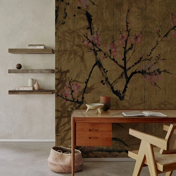 Carta da parati con fiori di ciliegio Sakura di Wall&Decò