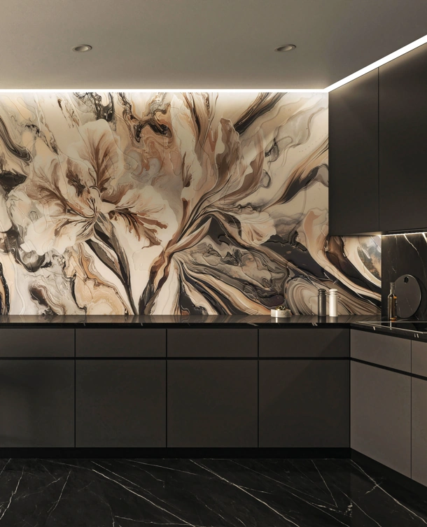 Carta da parati Silk Whispers di London Art