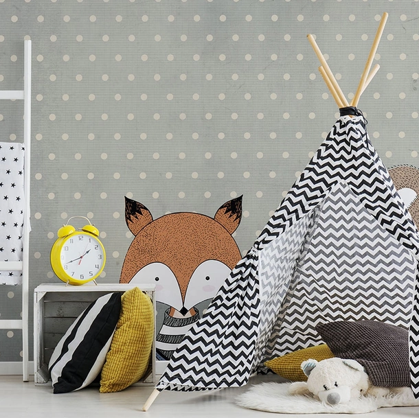 Carta da parati con illustrazione per bambini Sweet Dreams di Inkiostro Bianco