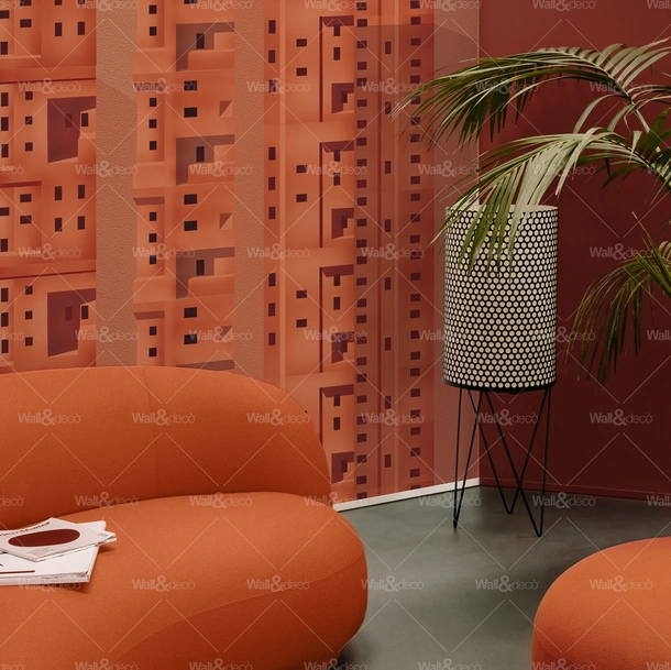 Carta da parati con supporto vinilico Terracotta di Wall&Decò