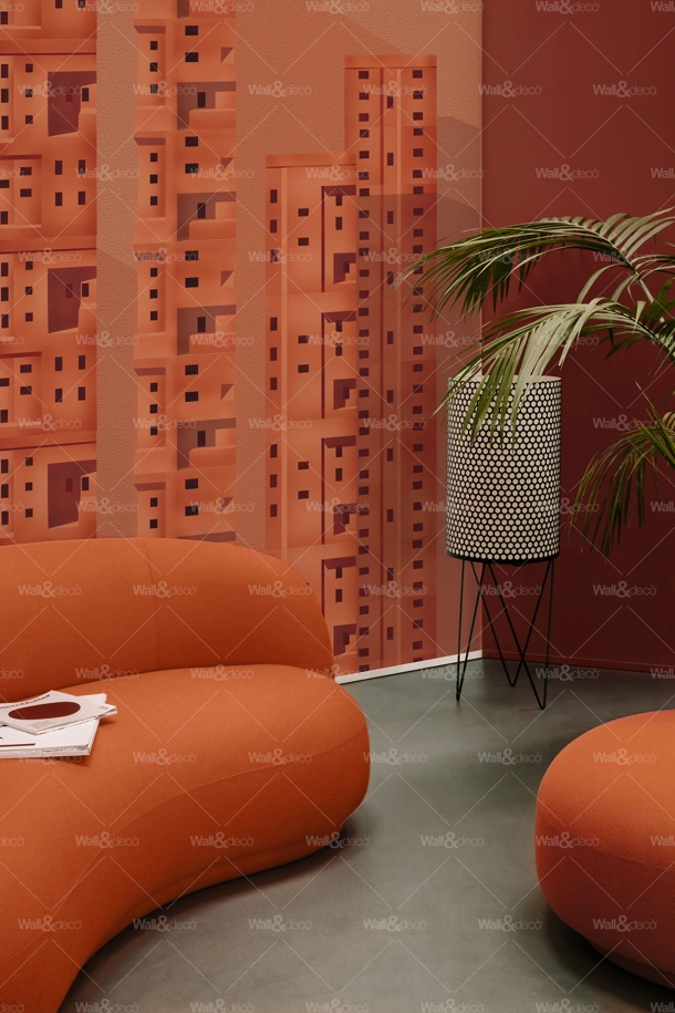Carta da parati con supporto vinilico Terracotta di Wall&Decò