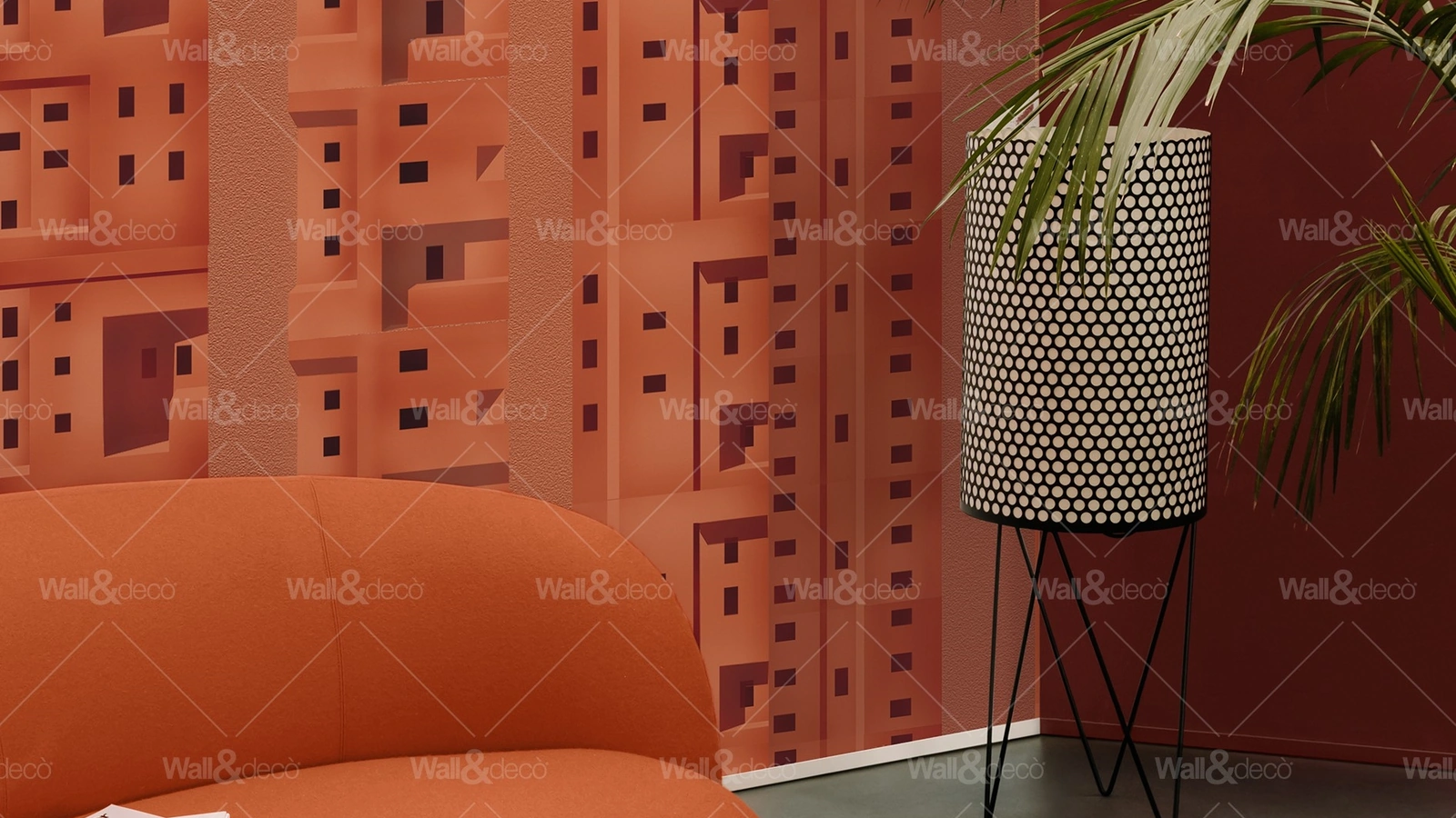 Carta da parati con supporto vinilico Terracotta di Wall&Decò
