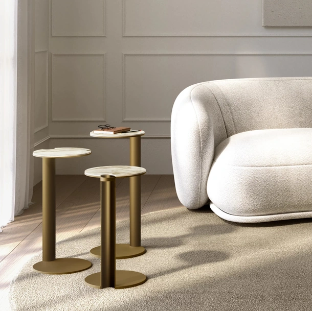 Tavolino Aldo con top in ceramica di Eforma