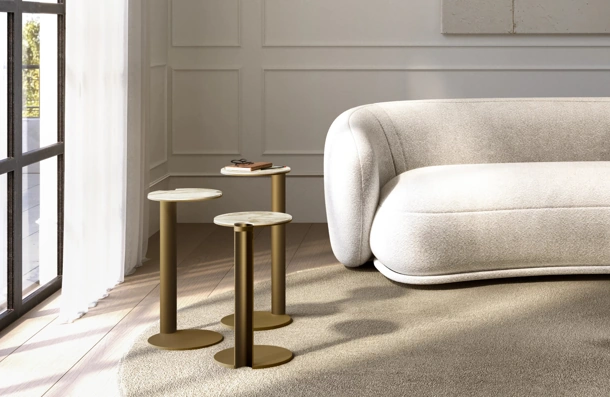 Tavolino Aldo con top in ceramica di Eforma