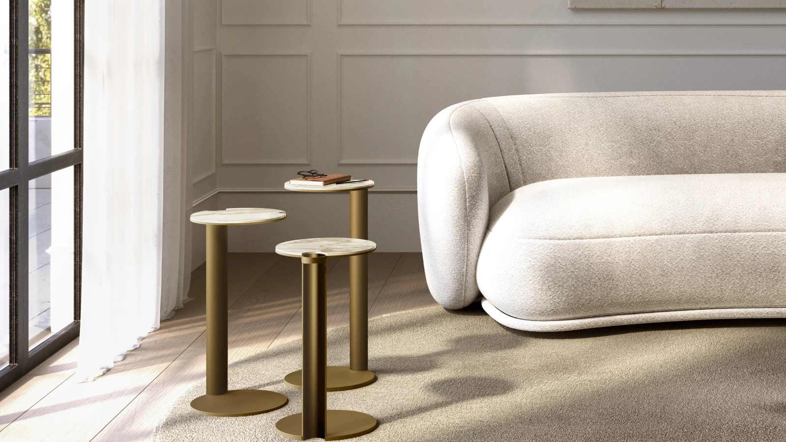 Tavolino Aldo con top in ceramica di Eforma