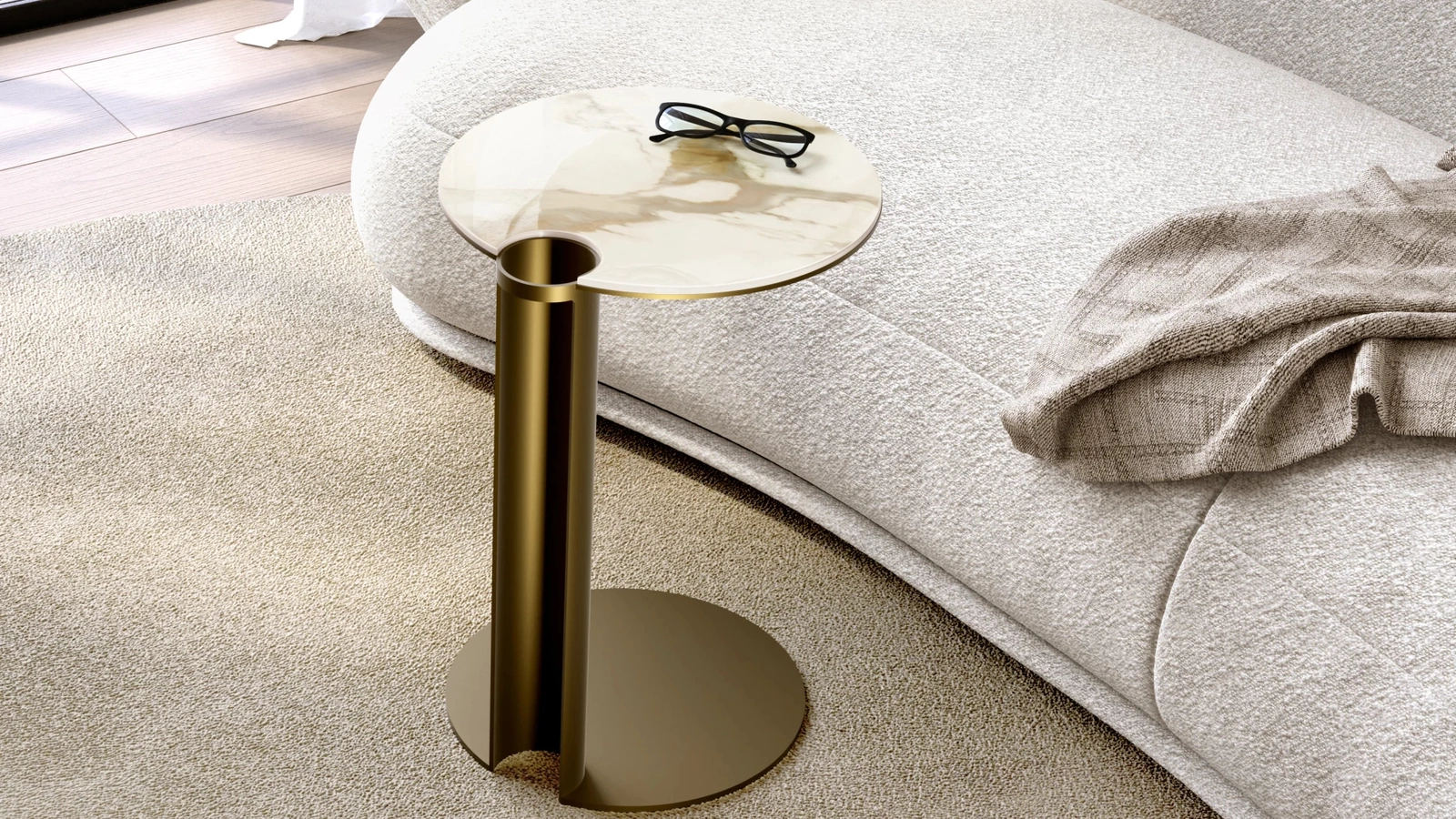 Tavolino Aldo con top in ceramica di Eforma