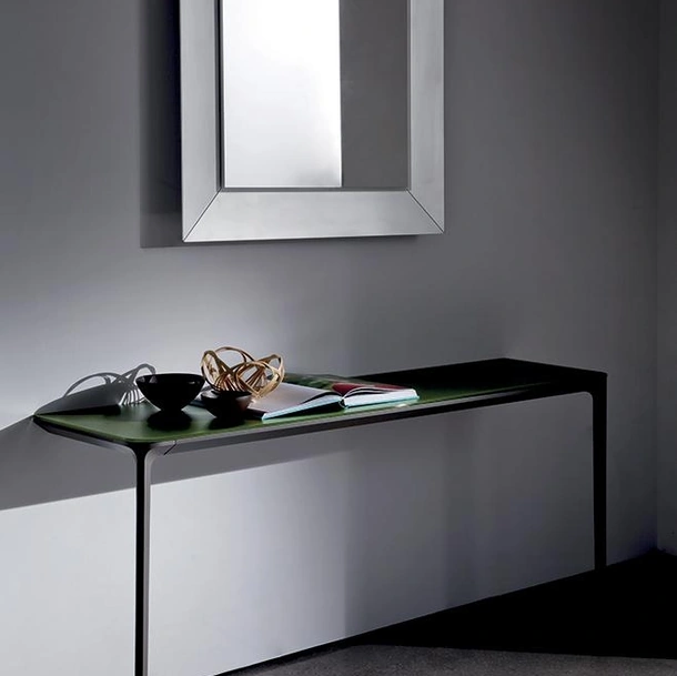 Specchio quadrato Denver Up sollevato rispetto alla cornice in vetro acidato di Sovet