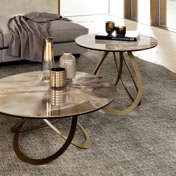 Tavolino Febe Low con top in ceramica di Eforma