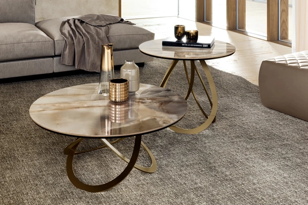 Tavolino Febe Low con top in ceramica di Eforma