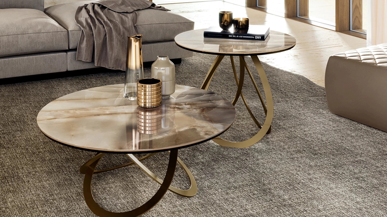 Tavolino Febe Low con top in ceramica di Eforma