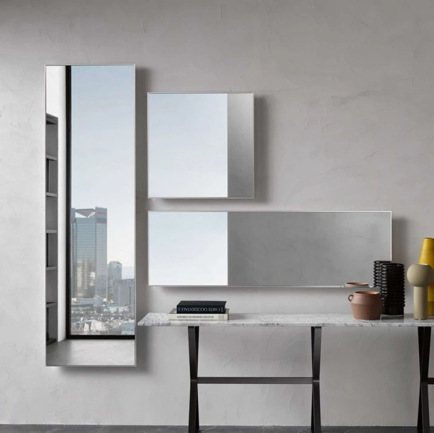 Specchio Mirage con cornice in alluminio di Fiam