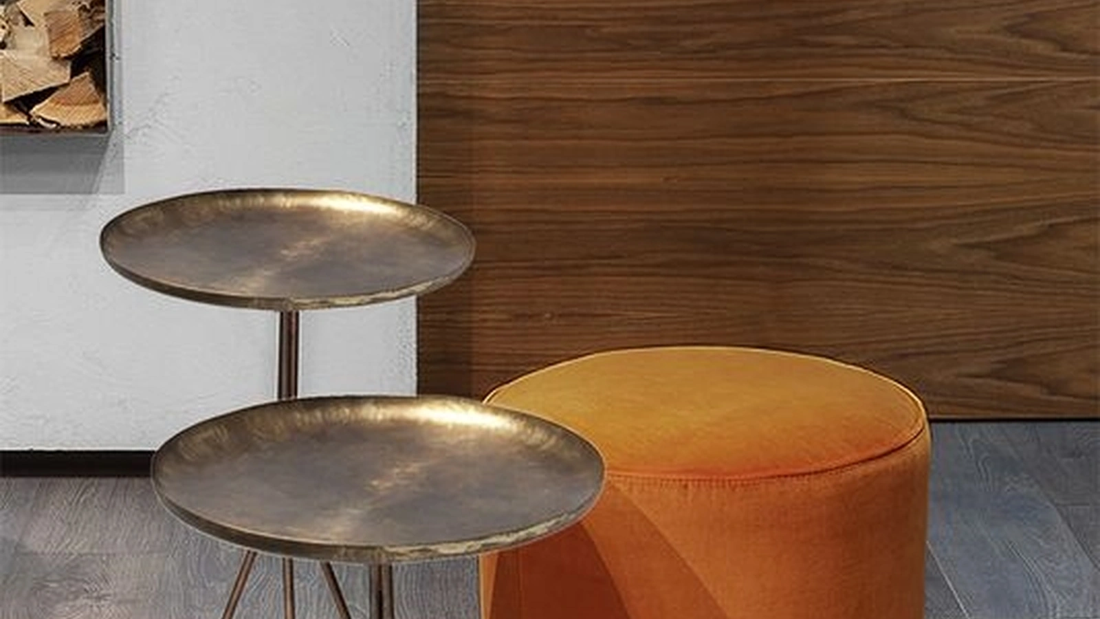 Tavolino in ottone Him&Her di Vibieffe