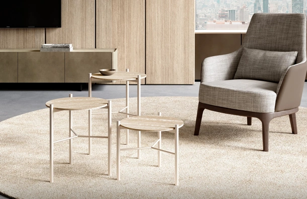 Tavolino Jack con top in ceramica di Eforma