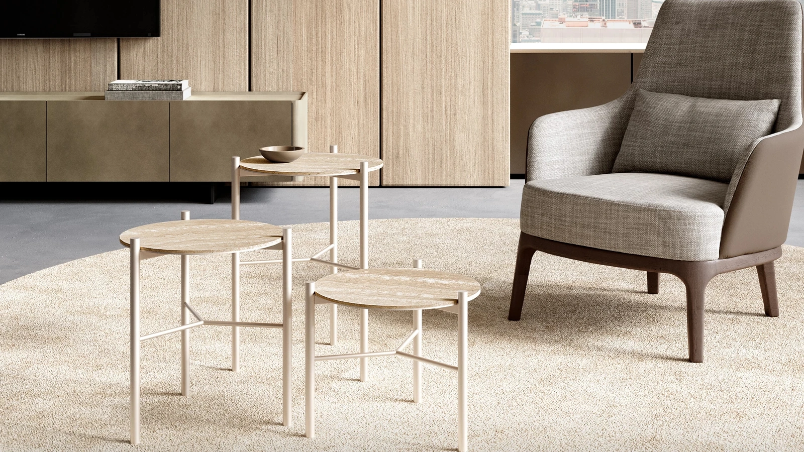 Tavolino Jack con top in ceramica di Eforma