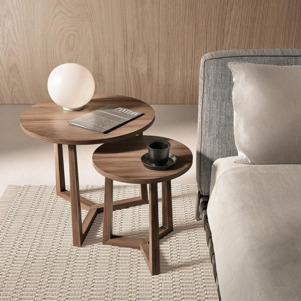 Tavolino moderno in legno massello Jiff di Flexform