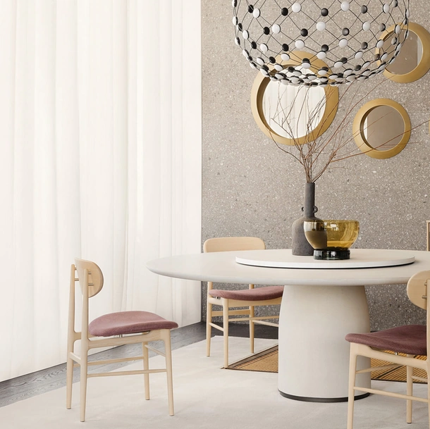 Specchio rotondo con grande cornice in legno verniciato bronzo Oculus di Lema