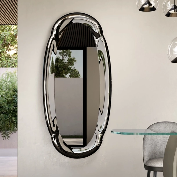 Specchio con cornice in vetro Matisse di Eforma