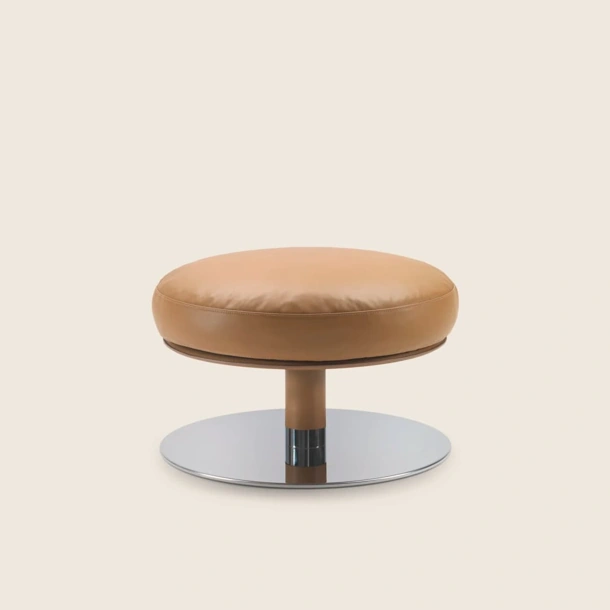 Pouf in pelle Eri di Flexform