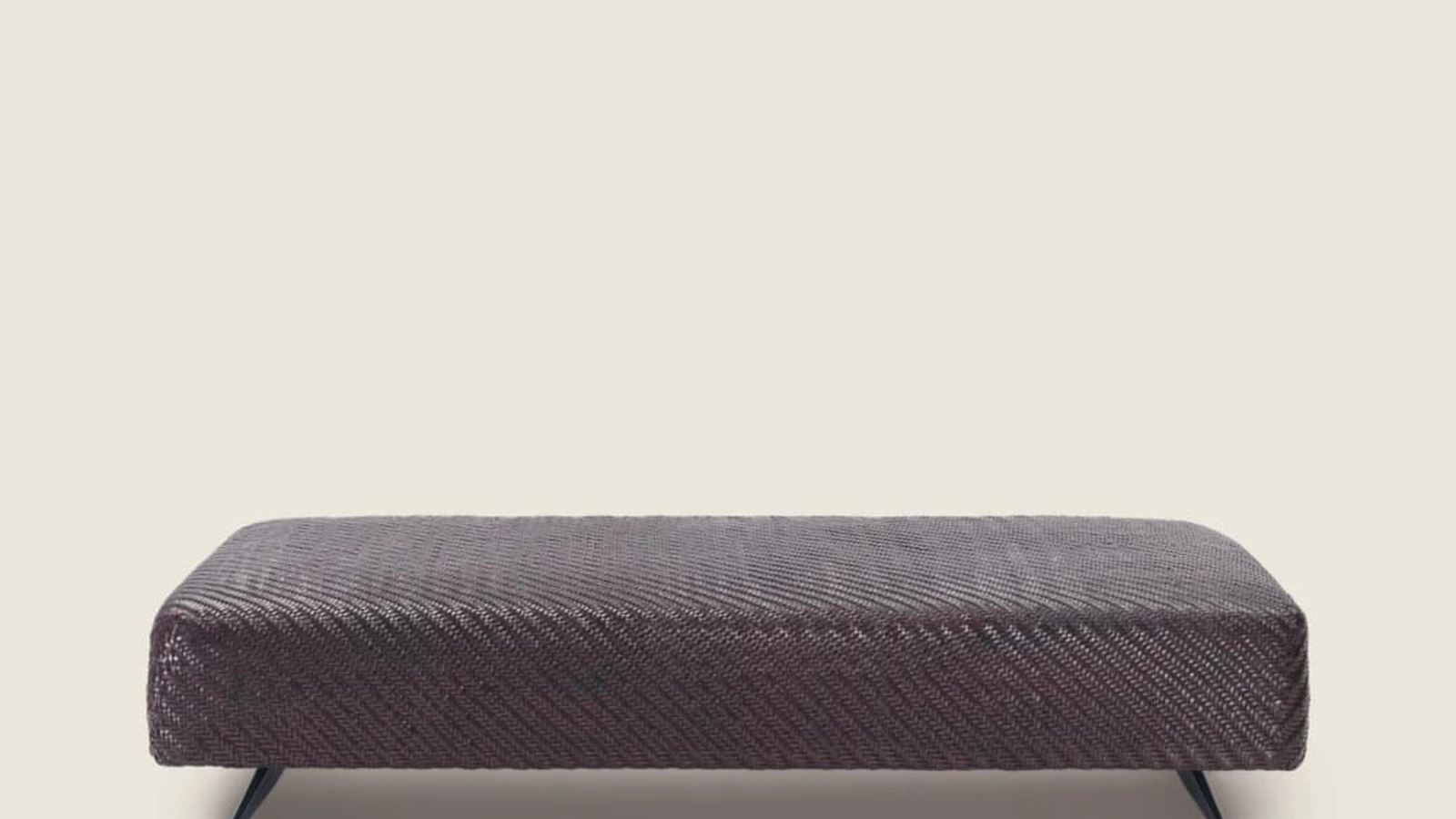 Pouf Filicudi in cuoio intrecciato di Flexform