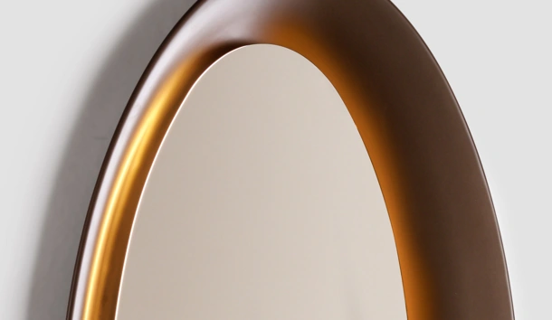 Specchio Saturno con cornice in Baydur® di Natevo