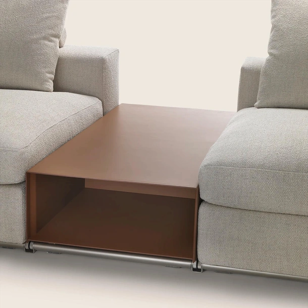 Tavolino in cuoio Groundpiece di Flexform