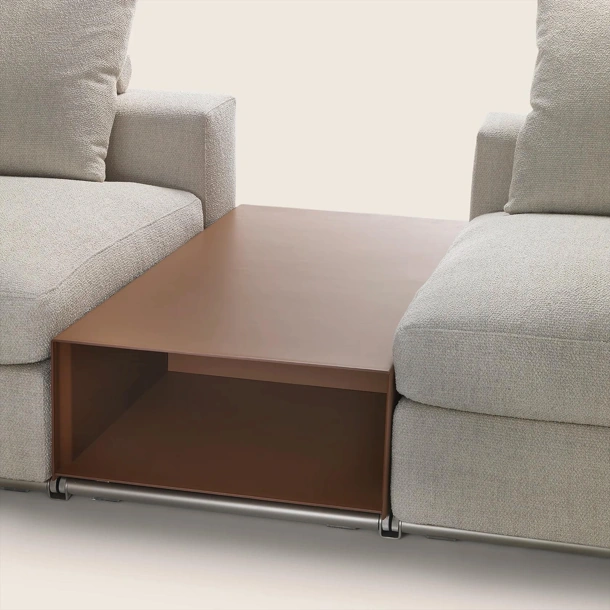 Tavolino in cuoio Groundpiece di Flexform