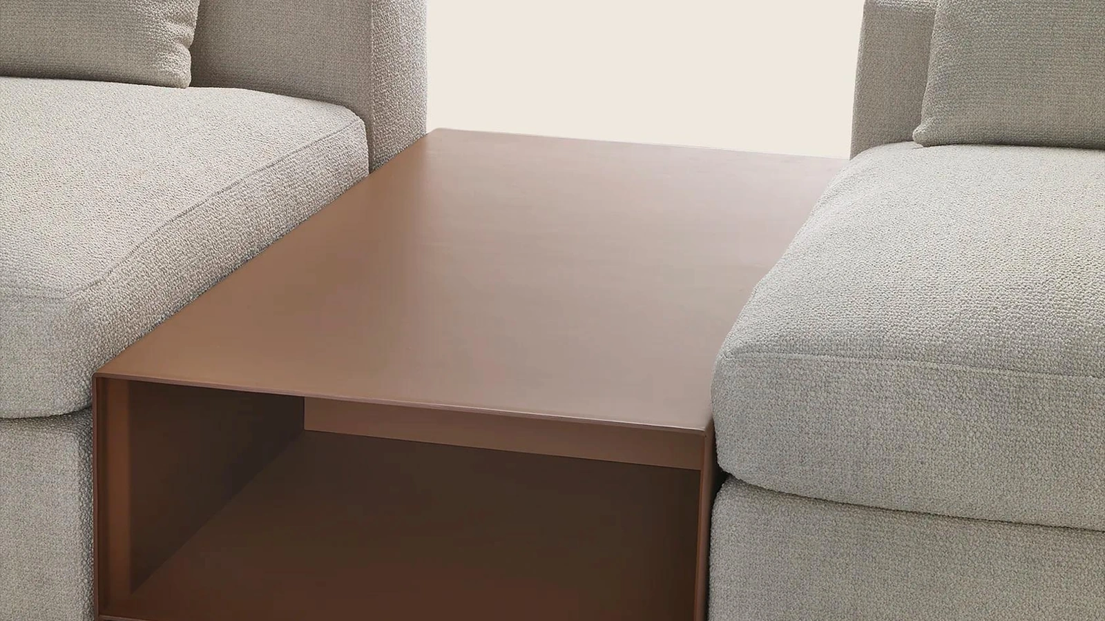Tavolino in cuoio Groundpiece di Flexform