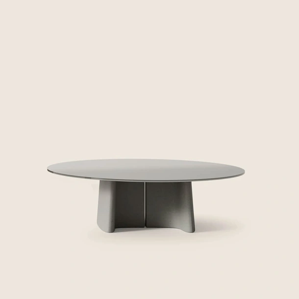 Tavolino Tara in vetro e cemento di Flexform