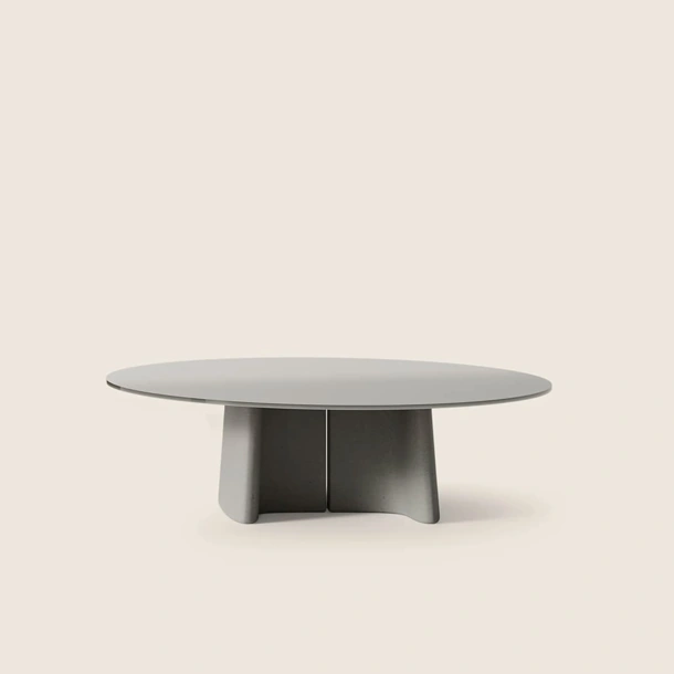 Tavolino Tara in vetro e cemento di Flexform