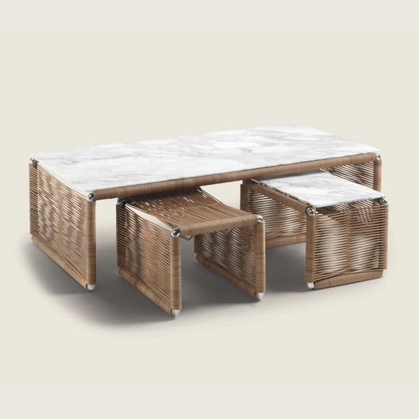 Tavolino Tindari con top in marmo di Flexform