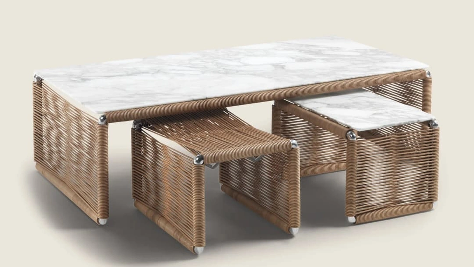 Tavolino Tindari con top in marmo di Flexform