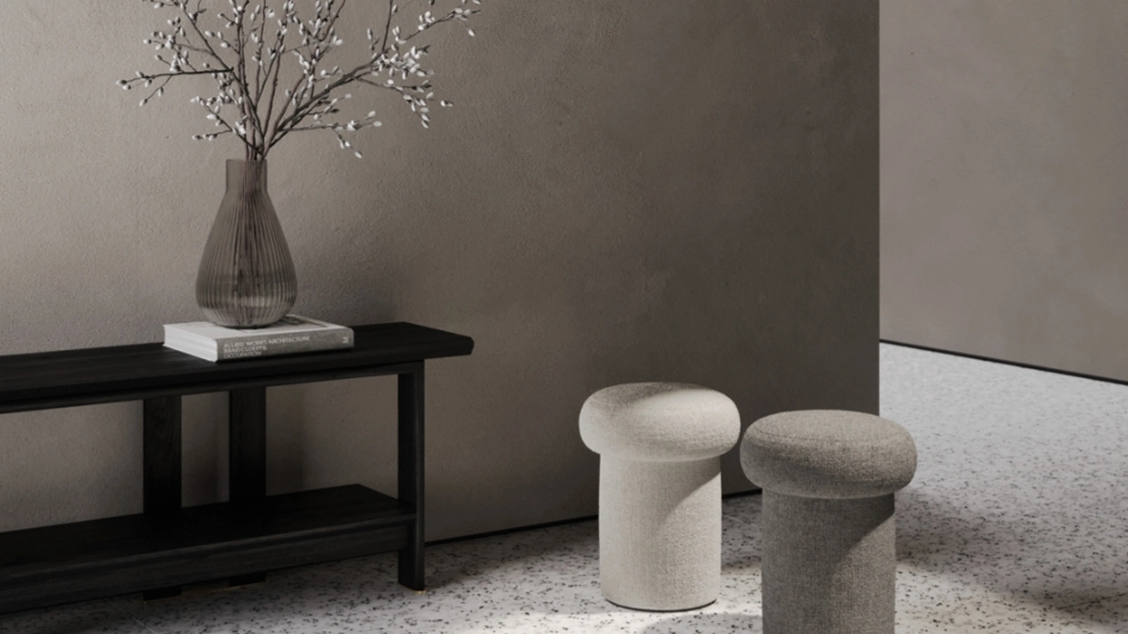 Pouf in tessuto Chignon di Vibieffe