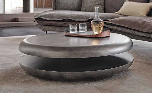 Tavolino in legno finitura brushed Grey Yo-Yo Brushed di Cattelan Italia