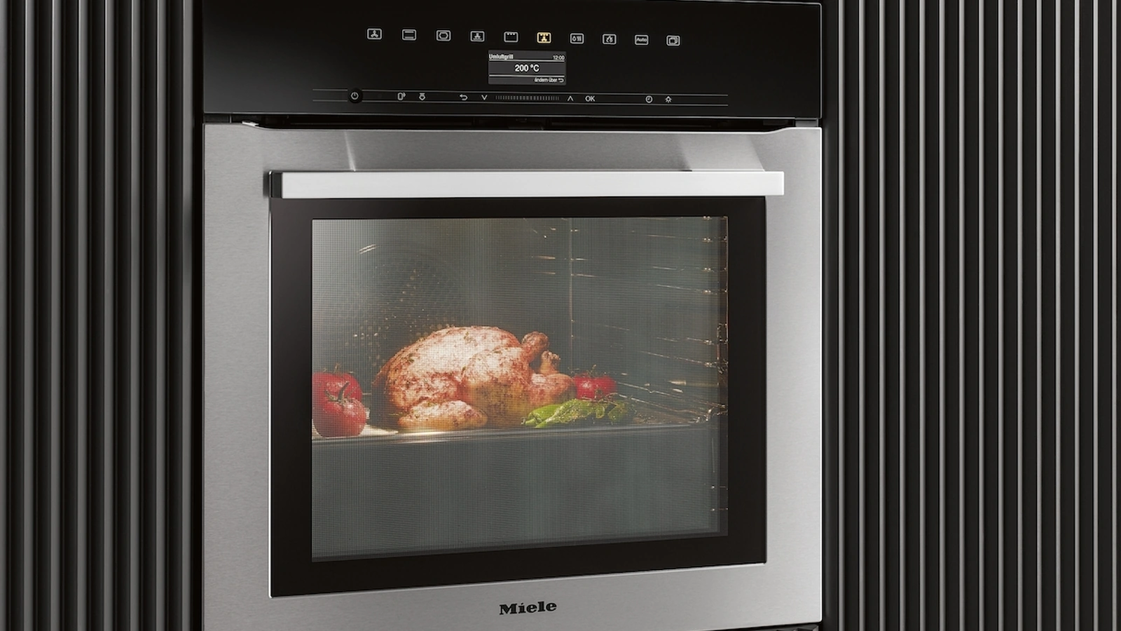 Forno H 7364 BP in acciao inox con sonda termometrica ed illuminazione Led di Miele