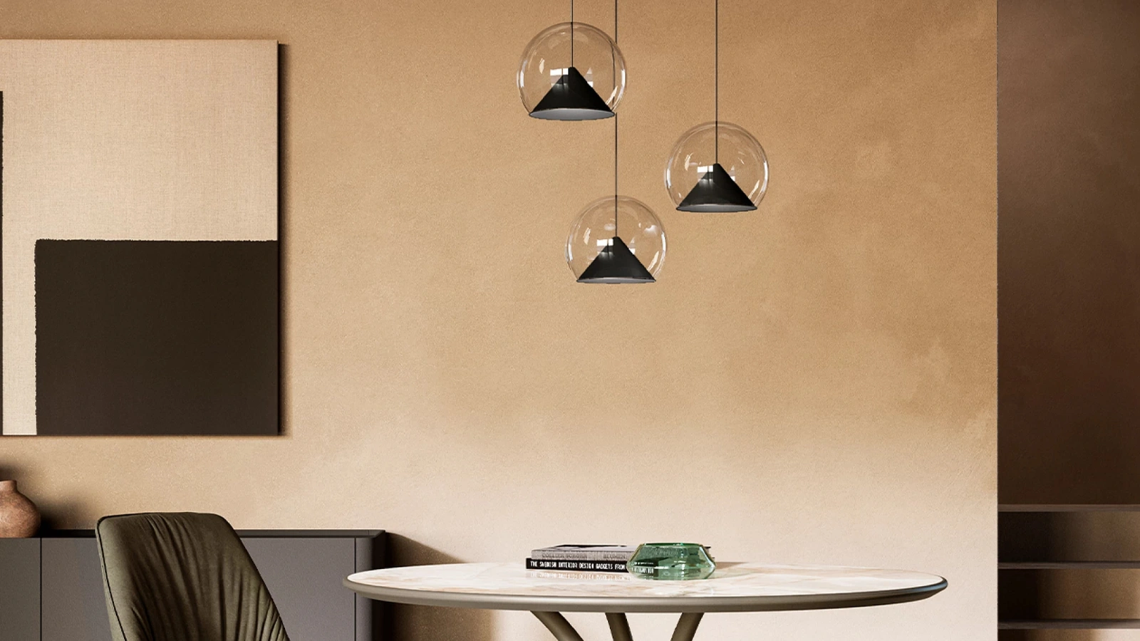 Lampada a sospensione Cherry in metallo e vetro di Eforma