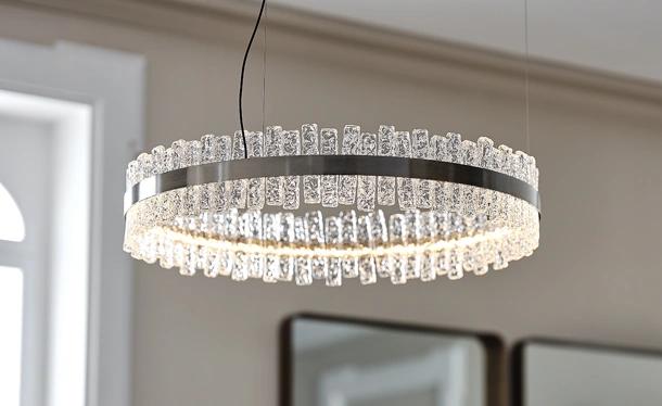 Lampada a sospensione in vetro Phoenix di Cattelan Italia