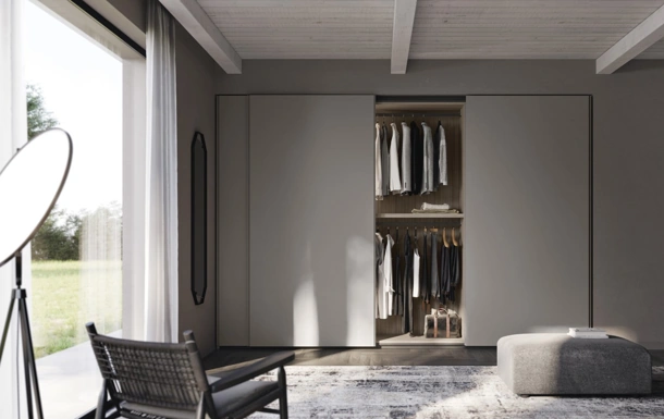 Armadio di design con anta scorrevole Line di Fimar