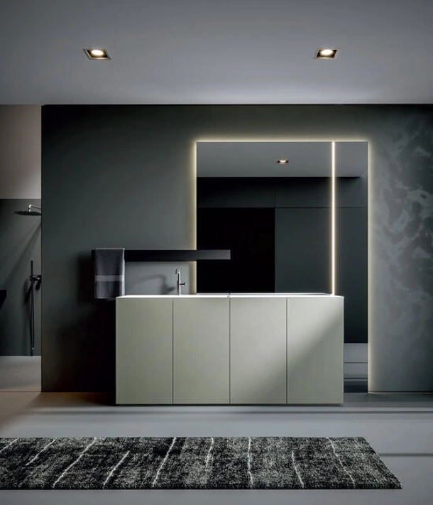Mobile da Bagno da appoggio in laccato Argilla opaco Chrono 44 4002 di Edoné