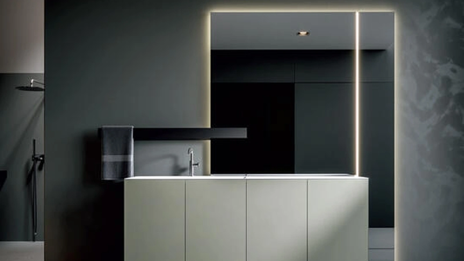 Mobile da Bagno da appoggio in laccato Argilla opaco Chrono 44 4002 di Edoné