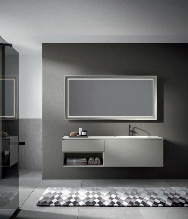 Mobile da Bagno sospeso laccato opaco Londra Chrono 2305 di Edoné