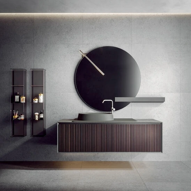 Mobile da Bagno sospeso Crio 2310 in Rovere termotrattato di Edoné