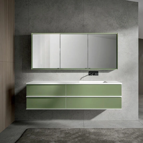Mobile da Bagno sospeso laccato opaco Cactus Rea 010 di Edoné
