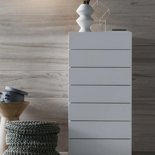 Settimanale Cube in legno laccato bianco di Giellesse