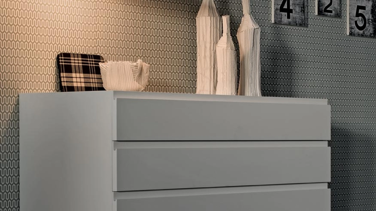 Comò Joy in legno laccato Bianco di Giellesse