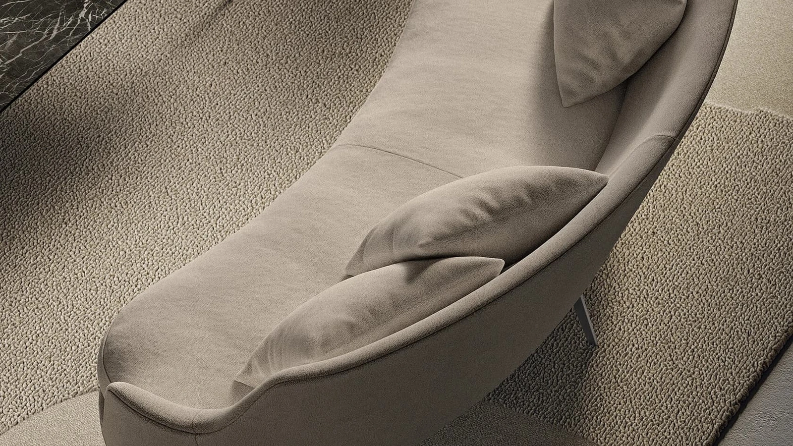 Divano lineare Guscio di Flexform