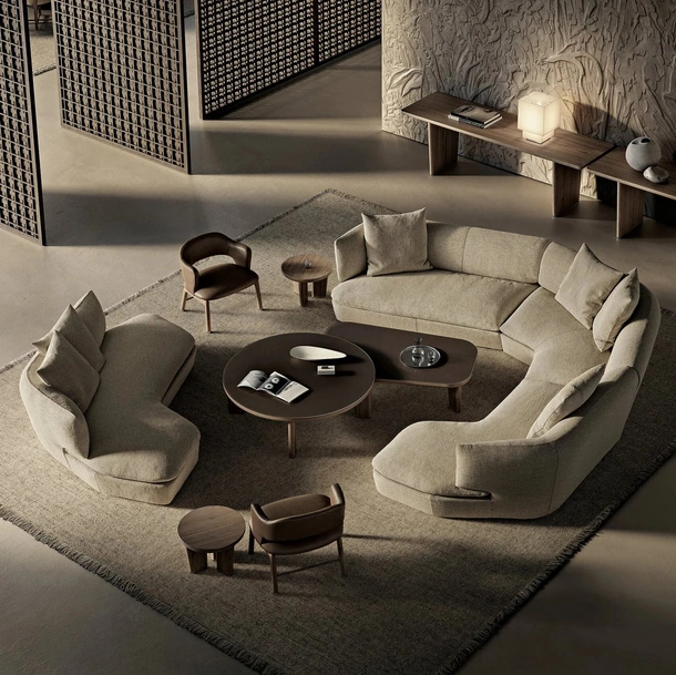 Salotto in tessuto Quincy di Flexform