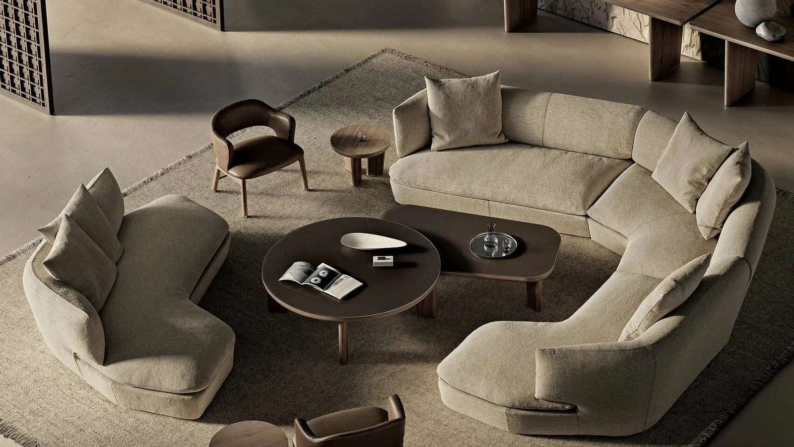 Salotto in tessuto Quincy di Flexform