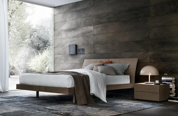 Letto in legno con testiera Clipper di Giellesse