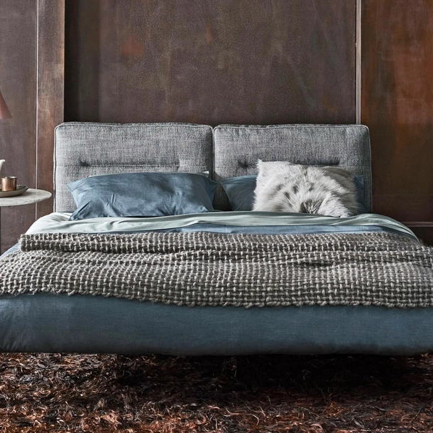 Letto in tessuto imbottito Adda di Flexform