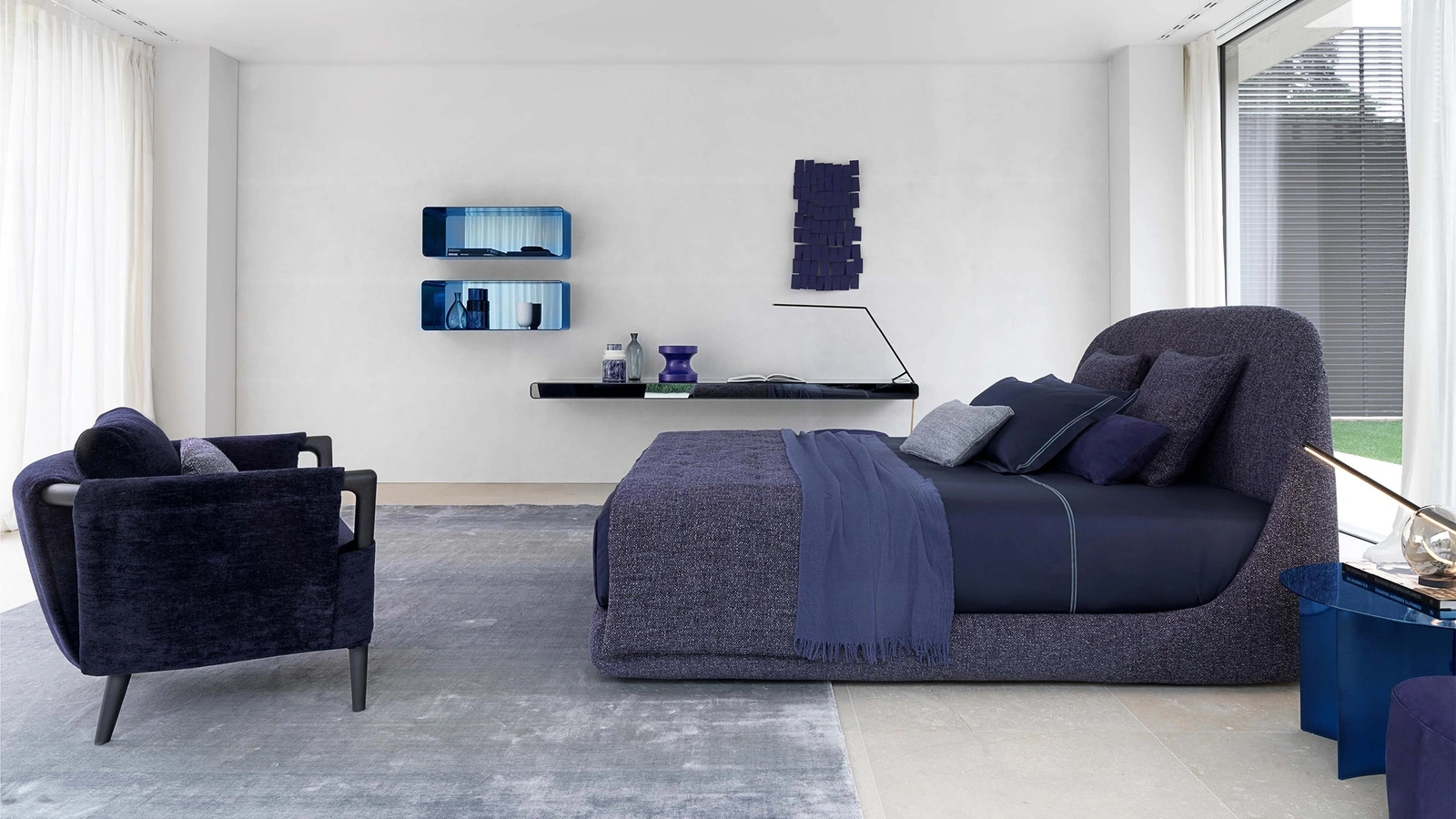 Letto in tessuto Taormina di Flou